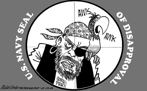 U.S. Navy Seal - Mike Keefe Political Cartoon, 04/19/2009