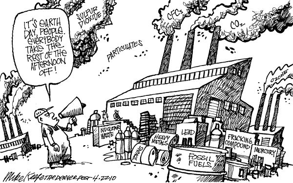 Earth Day - Mike Keefe Political Cartoon, 04 22 2011