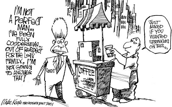 Perfect Man - Mike Keefe Political Cartoon, 08/29/2001