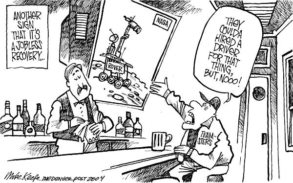 Jobless Recovery - Mike Keefe Cartoon