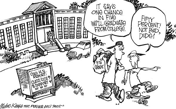 Colorado High Schools - Mike Keefe Political Cartoon, 01/21/2005