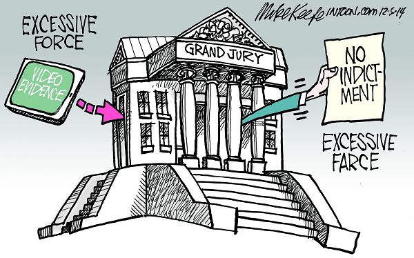 Eric Garner Grand Jury - Mike Keefe Political Cartoon, 12/05/2014