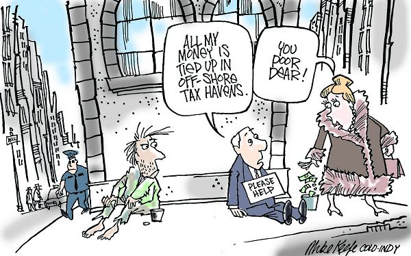 Tax Havens - Mike Keefe Political Cartoon, 04/06/2016